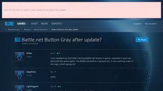 Battle.net Button Gray after update? - Blizzard Forums