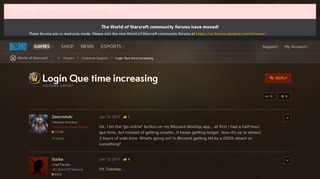 Login Que time increasing - World of Warcraft Forums - Blizzard ...