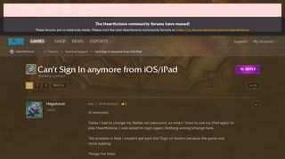 Can't Sign In anymore from iOS/iPad - Hearthstone Forums ...