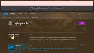 Login problems - Hearthstone Forums - Blizzard Entertainment