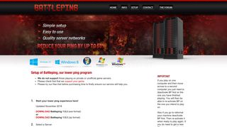 Setup guide for BATTLEPING for lower ping for online games.