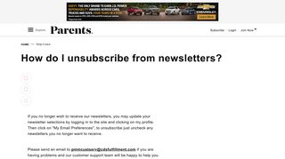 How do I unsubscribe from newsletters? - Parents Magazine