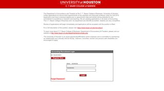 Login - C.T. Bauer College of Business - University of Houston