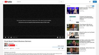 Chuck Bauer's Sales & Business Seminars - YouTube