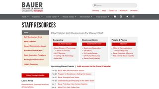 Staff Resources - Bauer College of Business - University of Houston