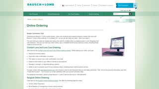 Online Ordering - Bausch + Lomb