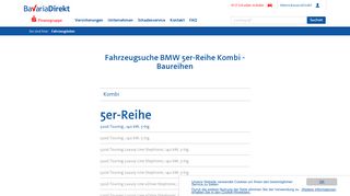 Auflistung aller 5er-Reihe Kombi – Modelle des ... - Bavaria Direkt