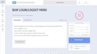 BAW Login/Logout menu | WP Plugin Directory