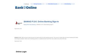 BAWAG P.S.K. Online Banking Sign-In - Bank Online