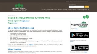 Online & Mobile Banking Tutorial | MidMinnesota Federal Credit Union