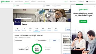Baxter E-Commerce Manager Salary | Glassdoor
