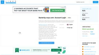 Visit Baxteriip.voya.com - Account Login | Voya Financial.