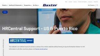 HRCentral Support - US & Puerto Rico | Baxter