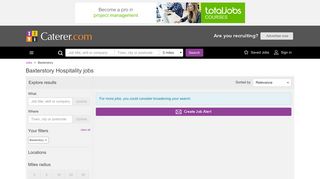 Baxterstory Jobs, Vacancies & Careers - Caterer