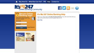 It's Me 247 Online Banking Help | Bay Area CU