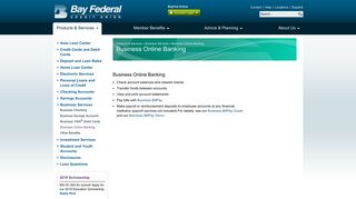 CA Credit Union Business Online Banking Services | Bay Federal