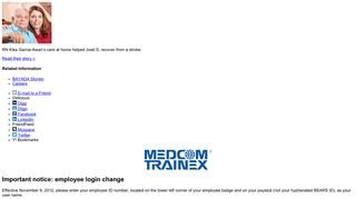 employee login change - Bayada