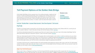 Toll Payment Options | All Electronic Tolling on the Golden Gate Bridge