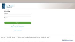 Patient Portal - BayCare Medical Group – The Comprehensive Breast ...
