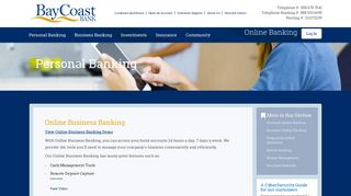 Online Business Banking for BayCoast Bank