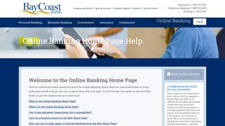 Online Banking Help Page | BayCoast Bank