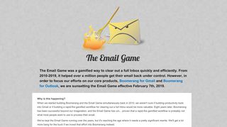 The Email Game: Email Management Made Fun