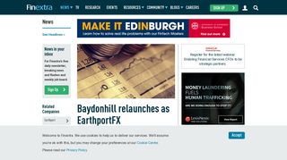 Baydonhill relaunches as EarthportFX - Finextra Research