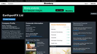 EarthportFX Ltd: Company Profile - Bloomberg