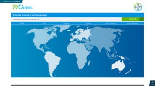 Bayer Order Entry Global Login Page