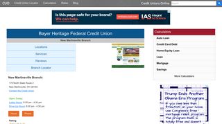 Bayer Heritage Federal Credit Union - New Martinsville, WV at 178 ...