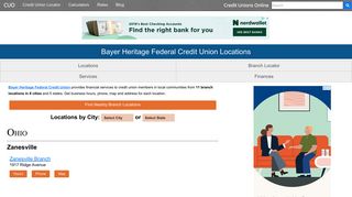 Bayer Heritage Federal Credit Union Locations of 11 Branch Offices