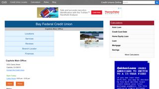Bay Federal Credit Union - Capitola, CA - Credit Unions Online