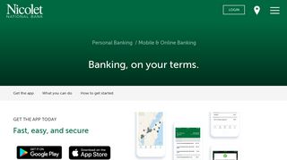 Mobile Online Banking - Mobile Banking App | Nicolet National Bank
