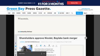Nicolet Bank shareholders approve Baylake merger