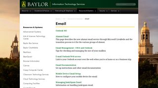 Email | Information Technology Services | Baylor University