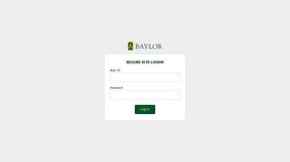 Baylor University | Secure Site Login