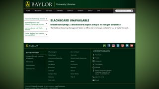 Blackboard Unavailable | Technology for Faculty ... - Baylor University