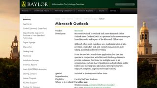 Outlook | Information Technology Services | Baylor University