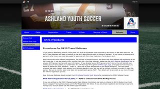 BAYS Procedures | ASHLAND YOUTH SOCCER