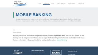 Mobile Banking - Bay Shore Credit Union