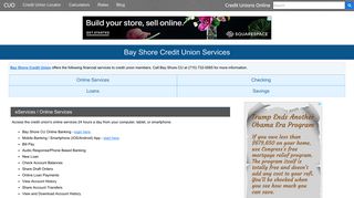 Bay Shore Credit Union Services: Savings, Checking, Loans