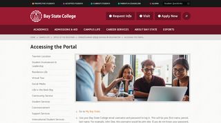 Accessing the Portal · Bay State College