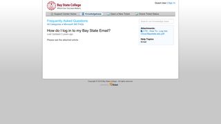 How do I log in to my Bay State Email? - Bay State College Help Desk