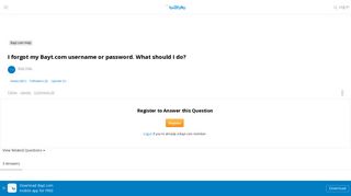 I forgot my Bayt.com username or password. What should I do? - Bayt ...