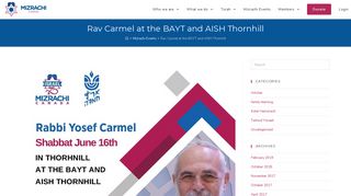 Rav Carmel at the BAYT and AISH Thornhill – Mizrachi Canada
