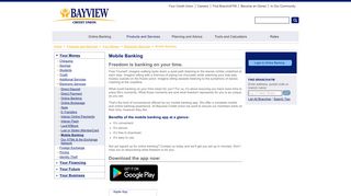 Bayview Credit Union - Mobile Banking