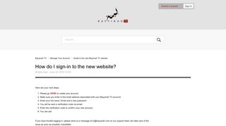 How do I sign-in to the new website? – Bayyinah TV