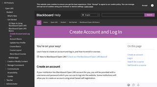 Create Account and Log In | Blackboard Help
