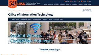Trouble Connecting? | Office of Information Technology | UTSA ...