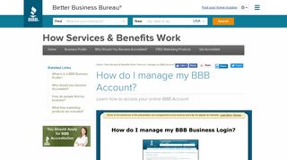How do I manage my BBB Account? - Better Business Bureau